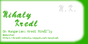 mihaly kredl business card